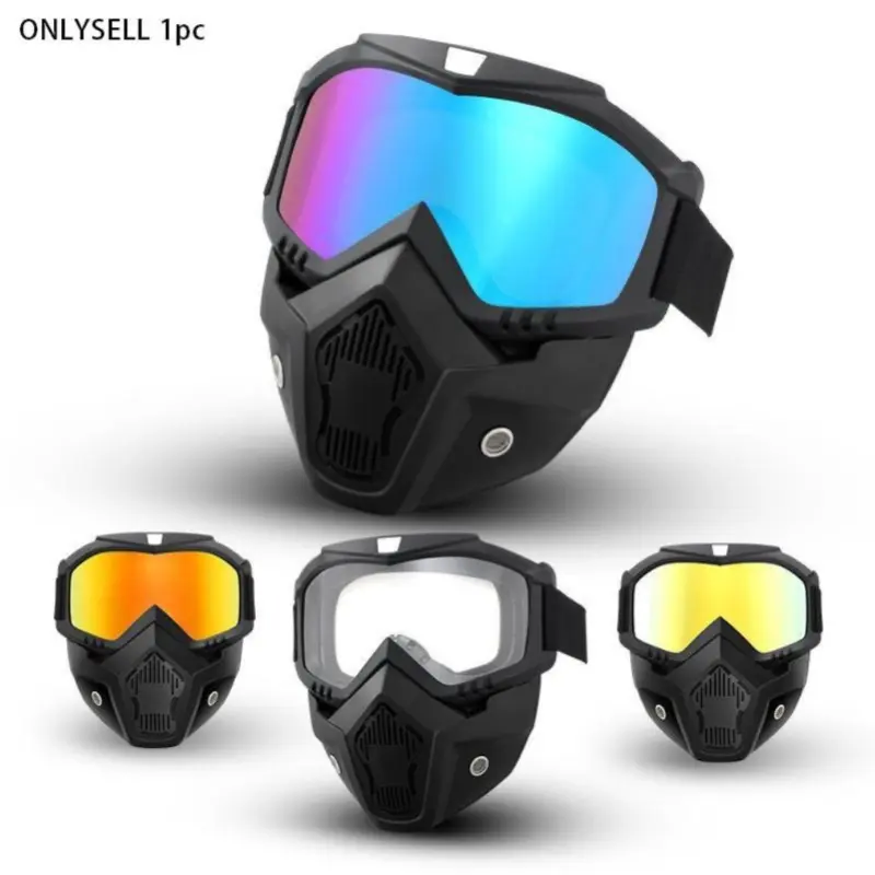 Retro Harley Full-Face Goggles | Must-Have Gear for Hardcore Riders | Adjustable Anti-Dust Shield for Street & Off-Road