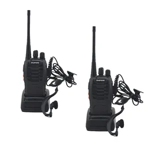 2pcs/lot  BF-888S Walkie talkie UHF Two way radio baofeng 888s UHF 400-470MHz 16CH Portable Transceiver with Earpiece