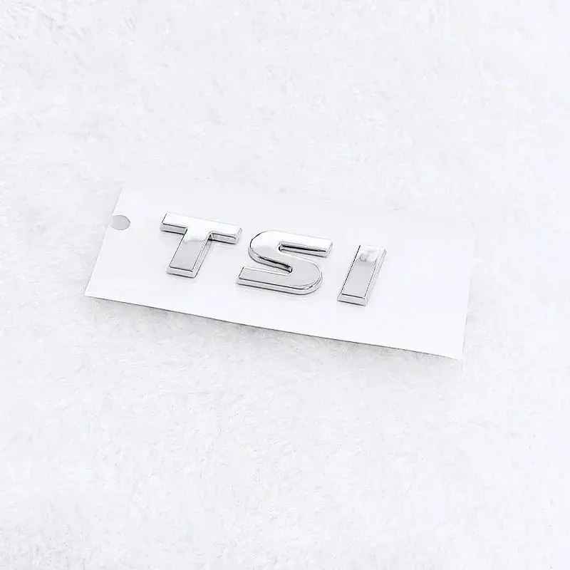 3D ABS TSI Letters Car Emblem Sticker Rear Trunk Badge Decal For VW TSI Golf Passat Jetta Touareg Tiguan Polo T4 Scirocco Beetle