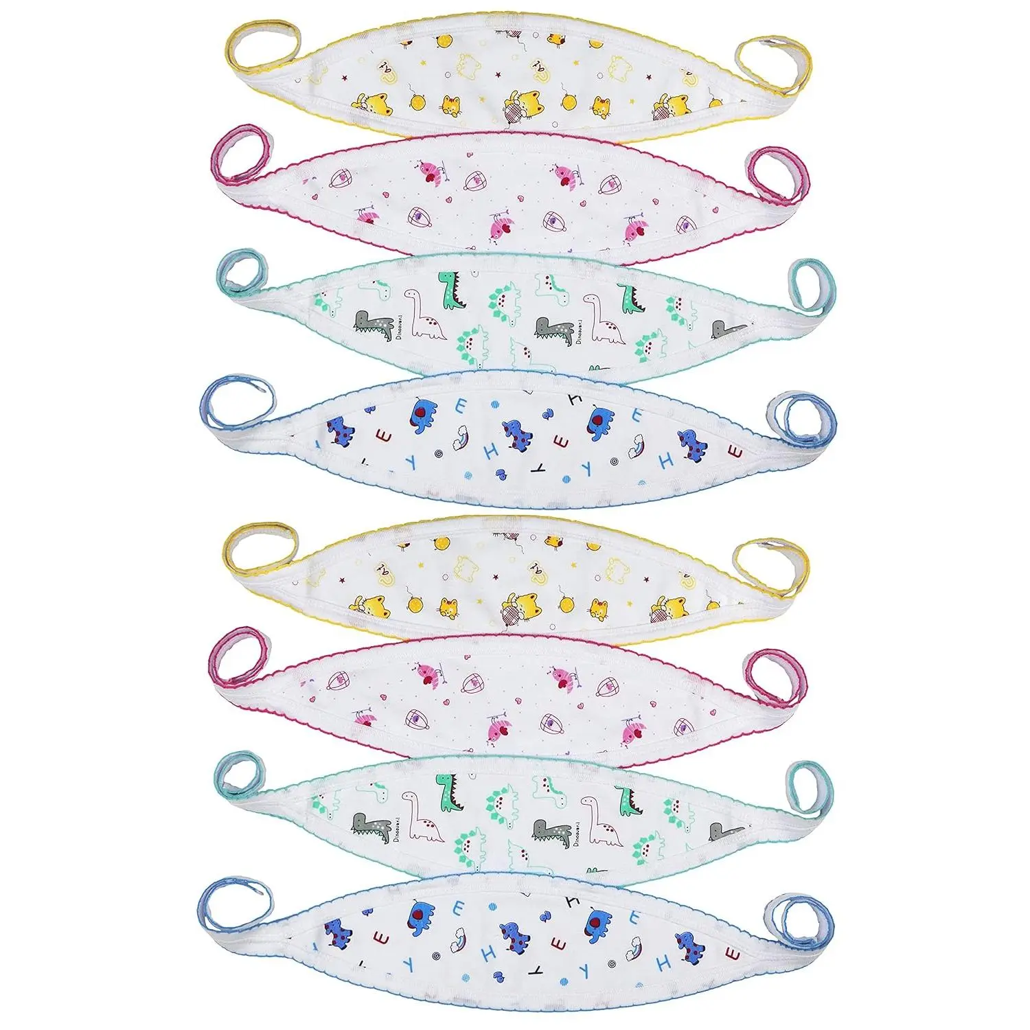 Babies' 8-Pack Comtable Newborn Baby Belly Binder - Assorted Print - One Size New model