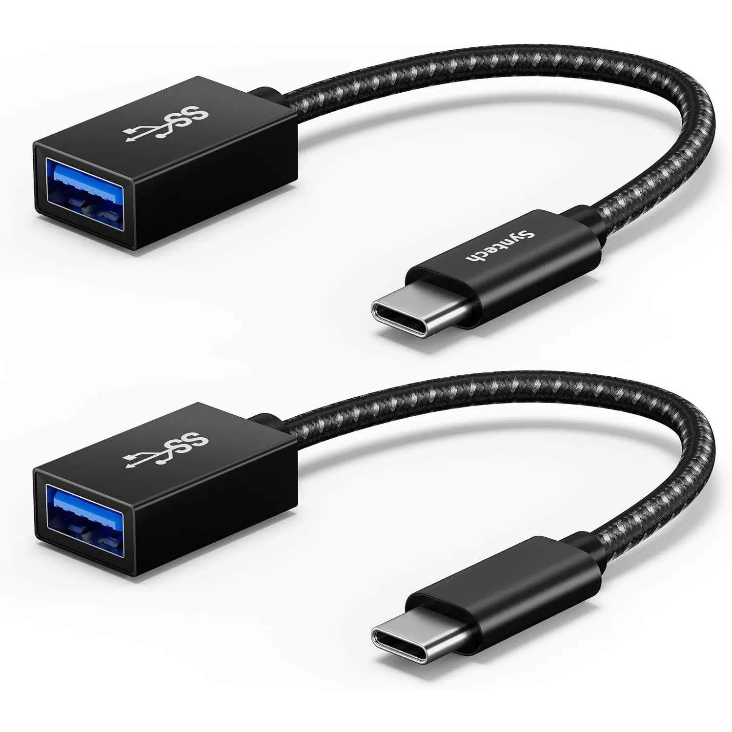 USB C to USB Adapter 2 Pack, 10Gbps USB 3.2 for Thunderbolt | 2-pack USB-C to USB 3.2 adapters with 10Gbps transfer,  housing, OTG support and plug-and-play design.