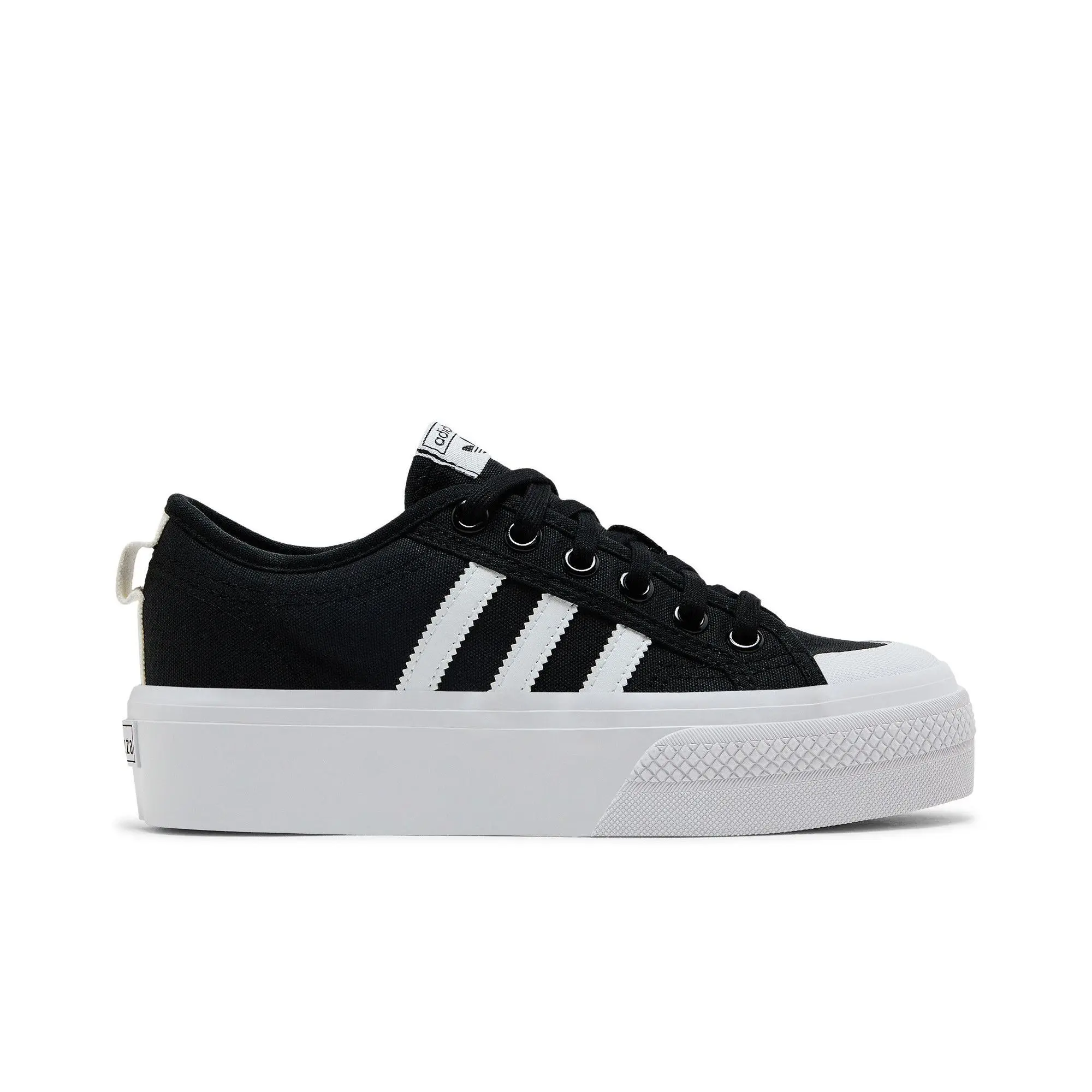 adidas Women's Nizza Platform Checkered Shoe, Core Black/Footwear White Sports Shoes for Women's Sizes, Style FV5321