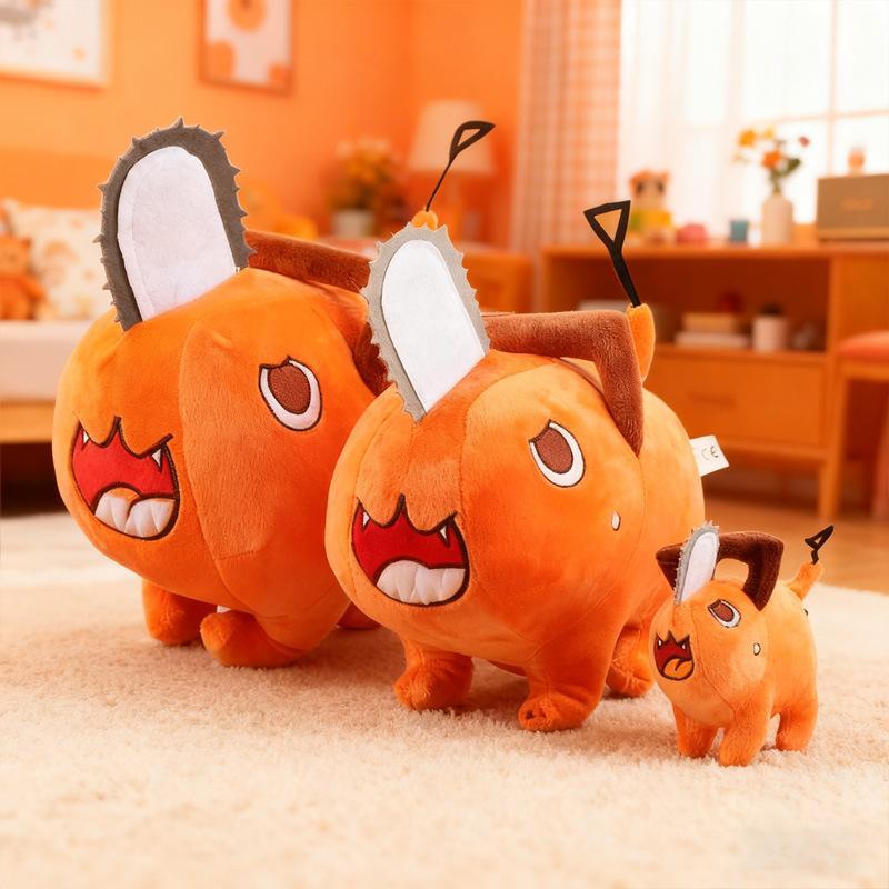 @@10cm /Anime Chainsaw Man Dolls Plush Toy Cartoon Pochita Orange Dog Pillow Stuffed Soft Toy for Kids Birthday Gift..