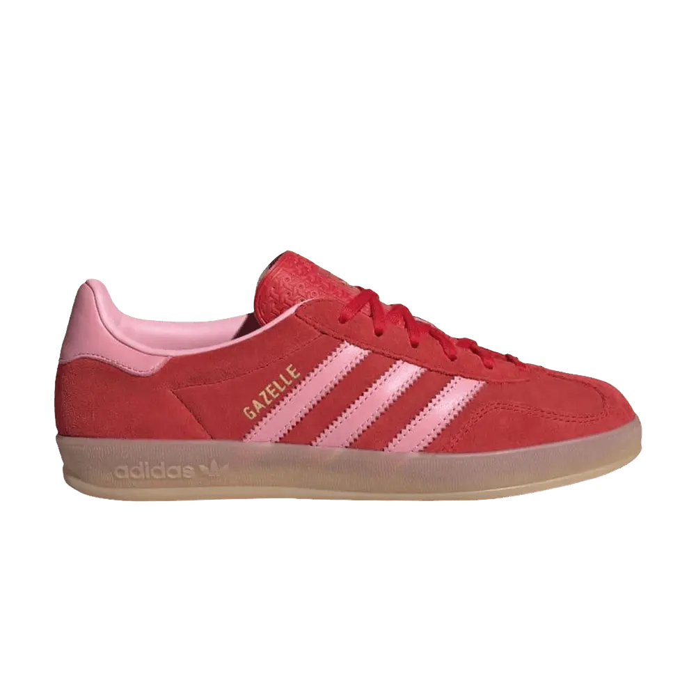 adidas Womens Gazelle Indoor 'Better Scarlet Light Pink' (women's sizes) Better Scarlet/Light Pink/Gum training-shoes IH6797