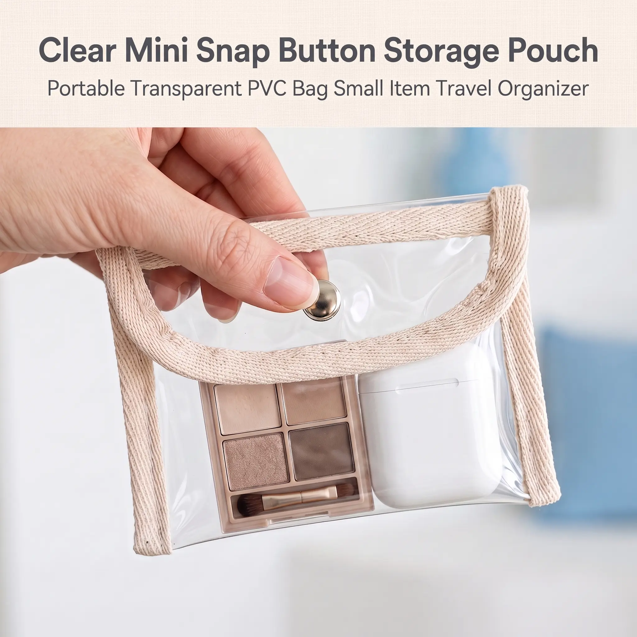Clear Cosmetic Makeup Bag Set, 2 Counts Lightweight Multifunctional Storage Bag, Portable Storage Organizer for Home & Travel, Beauty Organizer, Makeup Organiser, Makeup Brush Storage-YY0