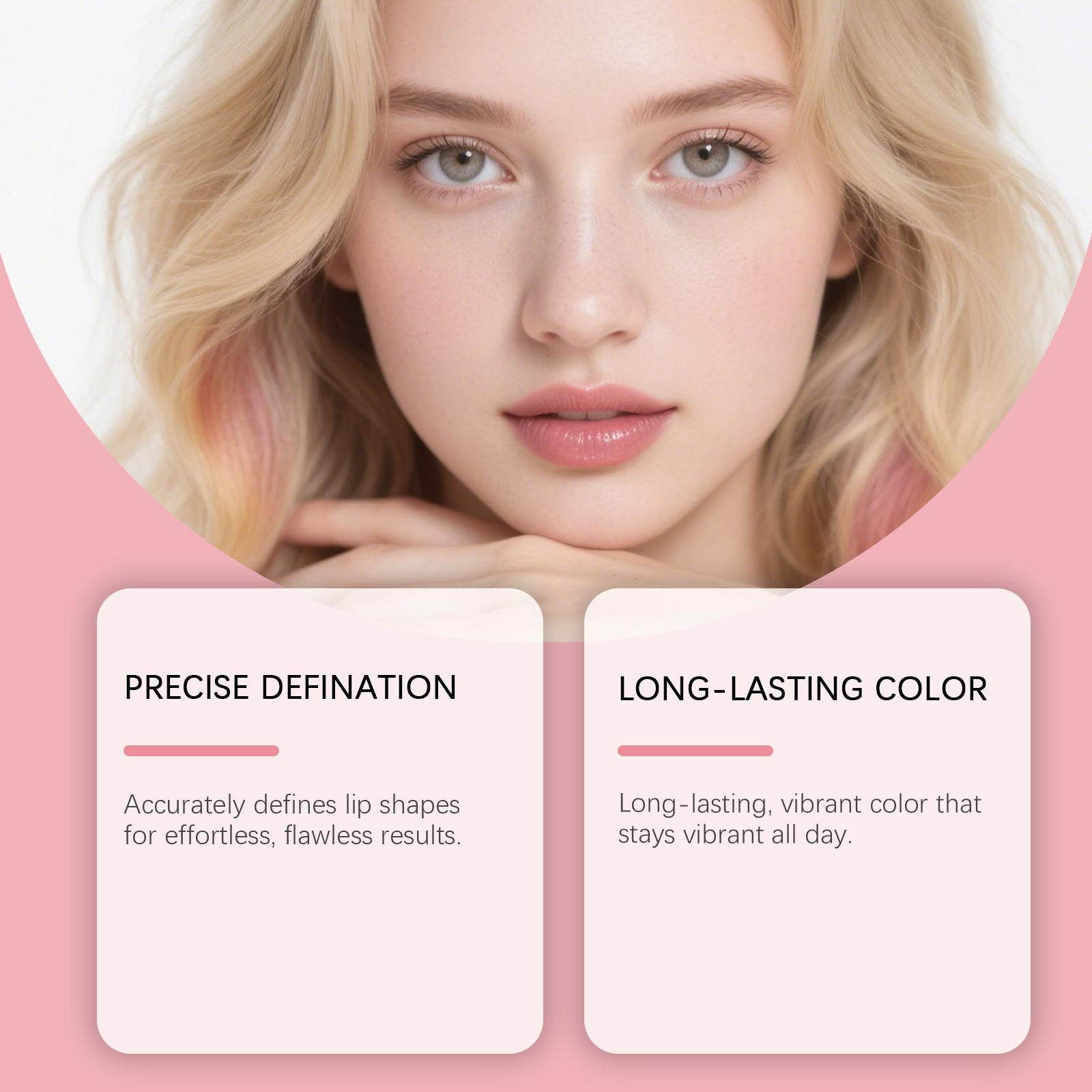 AMZ The Brown Waterproof Lip Liner Pen Is Versatile, Natural, Long-Lasting, Easy To Apply Color, And Not Prone To Smudge. It Is A Waterproof And Plumping Lip Liner Pen