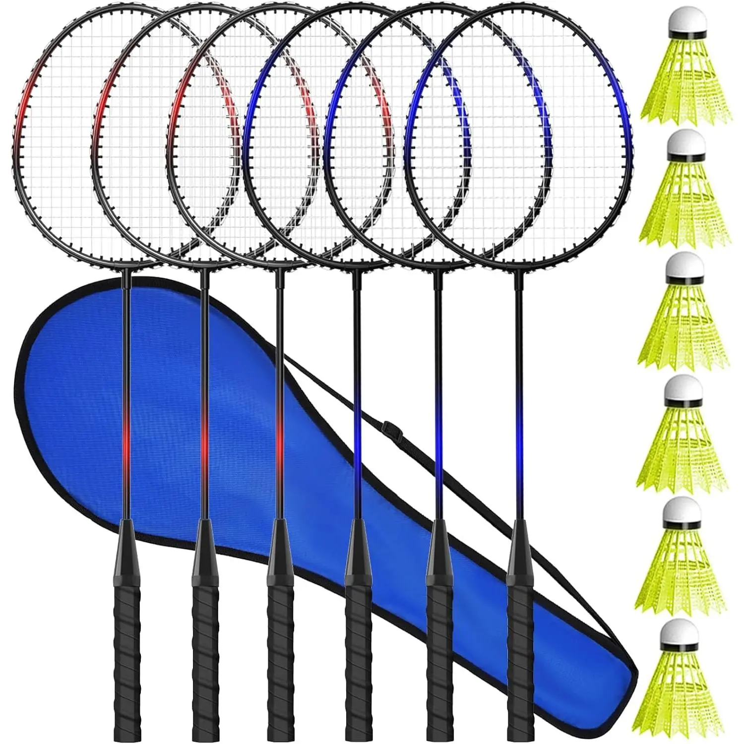 Badminton Rackets Set of  Adults Kids,Beach Lawn Backyard Game Outdoor Sports,Racquets,Shuttlecocks & Carry Bag Included