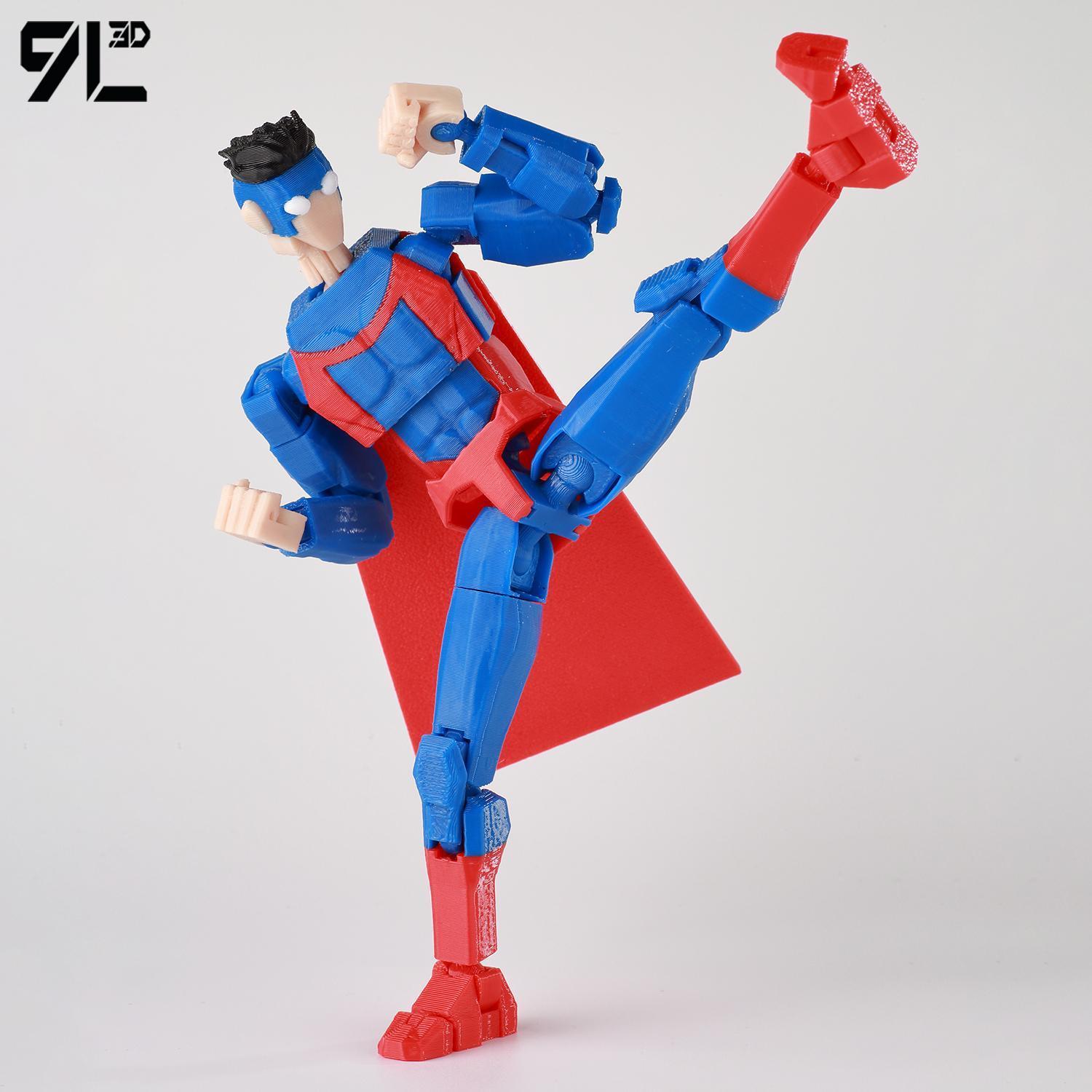 9L3D Printed Superheroes Invincible SuperMark Anime Multi-Jointed Shapeshift Toys Action Figures Mannequin Model Ornaments Gifts