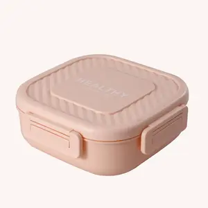 Three Compartment Bento Box with Chopsticks and Spoon, Ideal for School Cafeteria Picnic, Convenient Lunch Container
