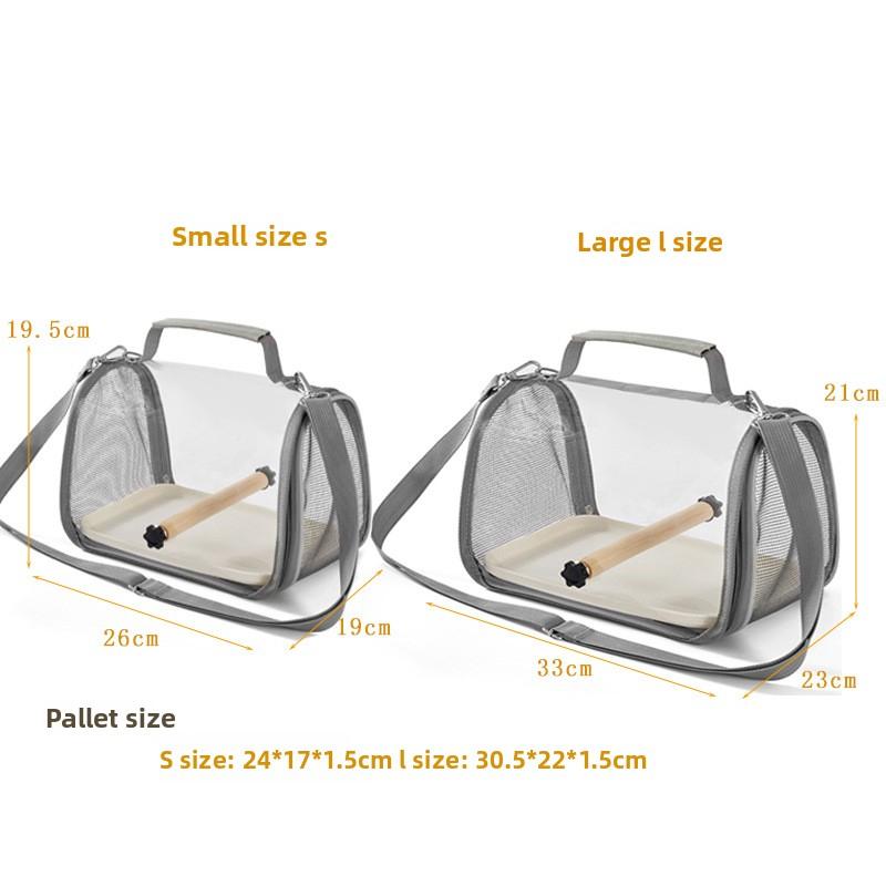 Pet Bird Carrier Backpack, Transparent Portable Parrot Travel Bag, Soft Crate for Small Sun Conure, Pigeon, Lizard, Hamster, Small Animals, Breathable Mesh Bubble Window for Outdoor Walking