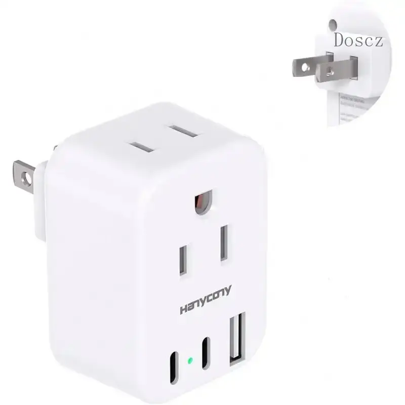 US to Japan Power Travel Plug Adapter - 2 Outlets, 3 USB Ports (2 USB-C), Type A Adapter for USA to Japan, China, Canada, Mexico, Philippines, Peru | Home Supplies, Tools & Home Improvement, Max 2500W