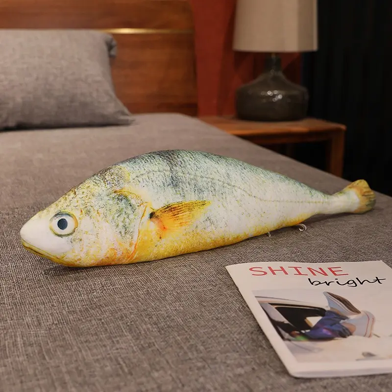Plush Fish Toy Pillow, Soft Fish Cushion for Home Decor, Plush Hug Pillow for Kids, Simulation Fish Plush Toy, Comfortable and Cozy, Huggable Sleeping Companion
