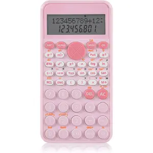 Multi-Purpose Kitchen Gadget Set: 2-Line Standard Scientific Calculator, Portable Cute School Supply, Pink Office Desk Accessory, Slushy Maker with Lid & Spoon, Hot Plate Gripper (Suitable for Primary to College Students)