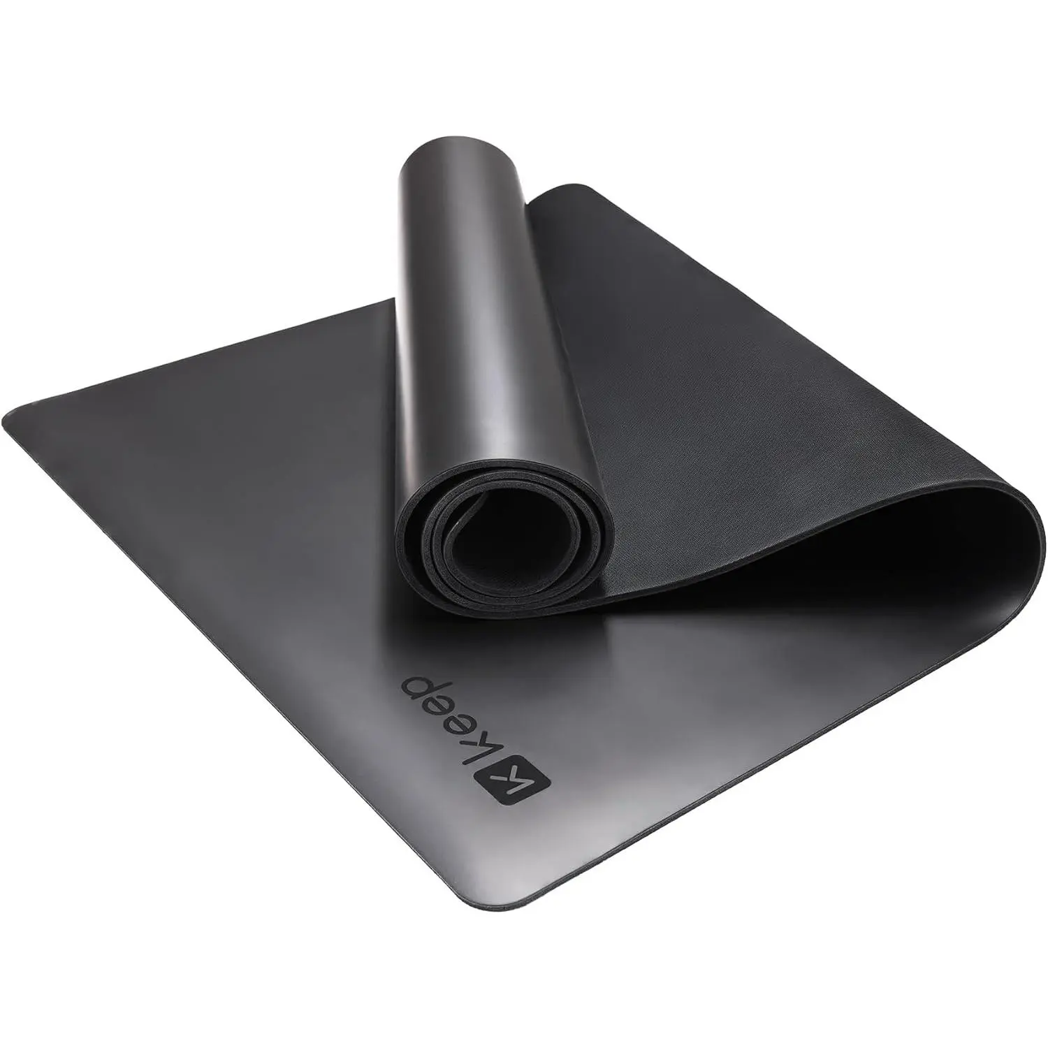 Rubber Yoga Mat - Professional  Absorbent PU &  Rubber. Non Slip Workout Mats for Women & Men, 5mm Thick, 72"x26" Extra Long Wide Pad for Hot Yoga, Pilates, HIIT,  Gym - Strap Included