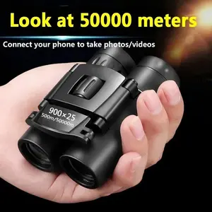 900x25 High Definition Binoculars, Foldable BAK4 Telescope with HD Zoom for Hunting, Camping & Outdoor Activities