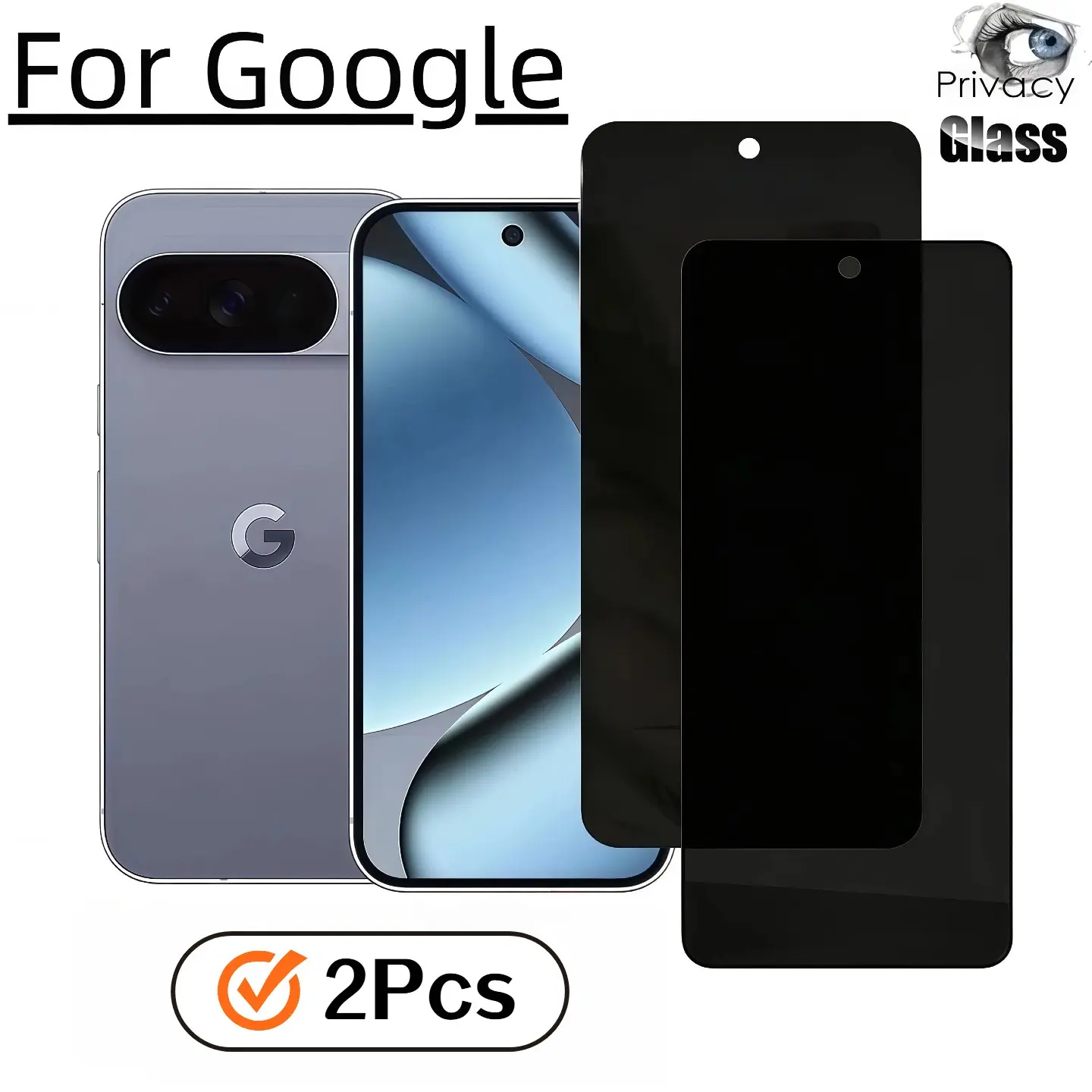 2-Pack Anti-Spy Screen Protector for Google Pixel Series, Ultra-Strong 9h Glass, Bubble-Free, Privacy & Durability Enhanced