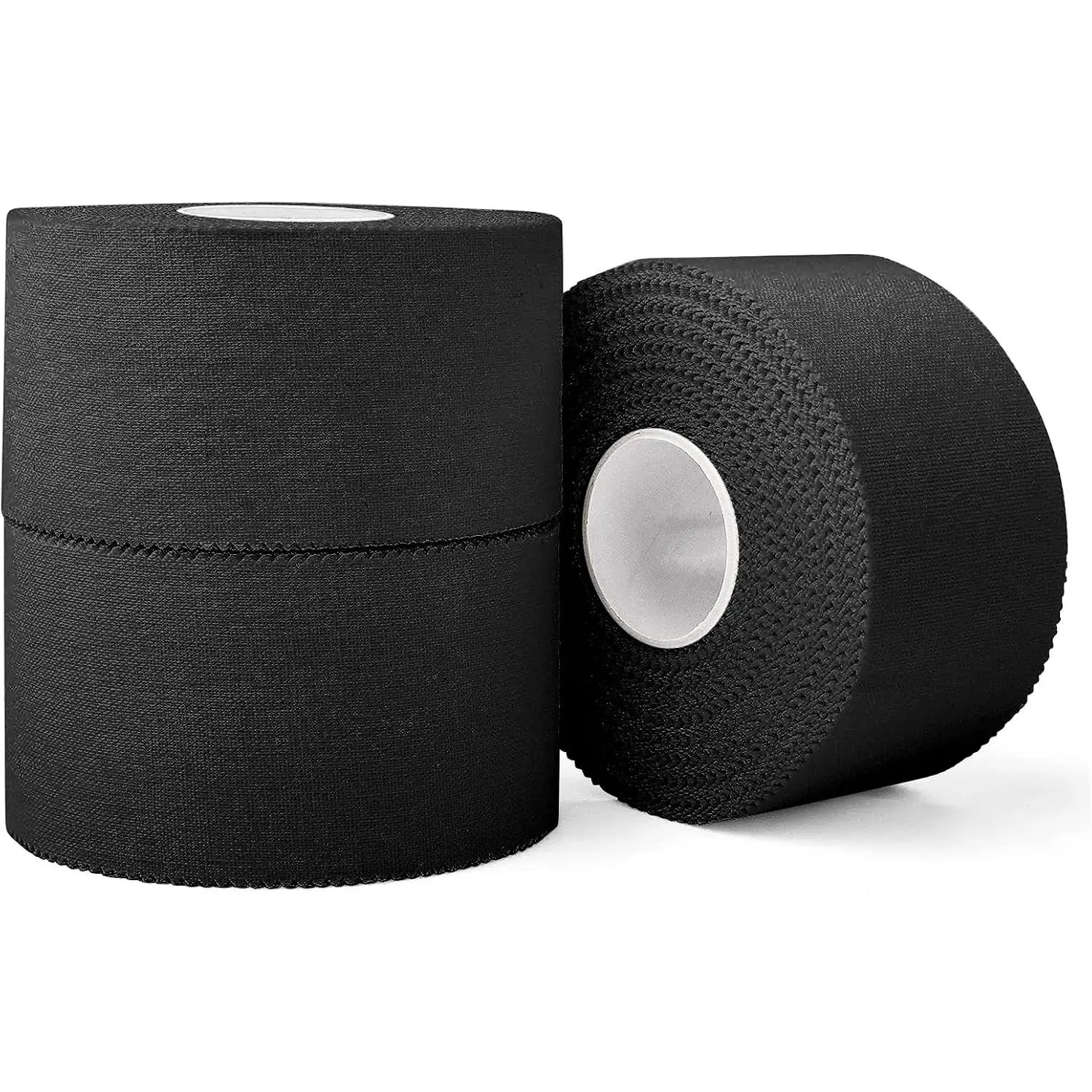 Athletic Sports Tape (3 Pack), Black Easy-Tear Breathable Fabric with a Secure Hold for Athletes & First Aid - Strong Supportive Grip, 1.5 in x 35 ft, 1.5X35 Ft