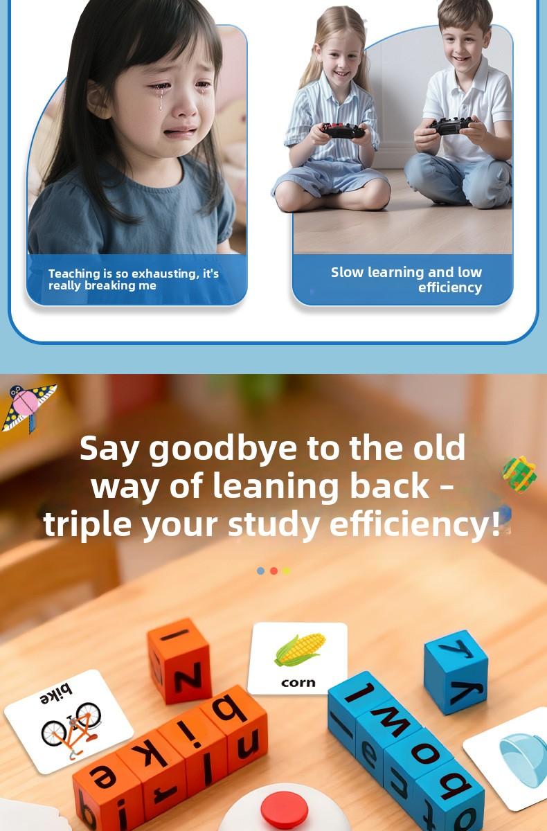 Children's English spelling contests, early education alphabet blocks, learning aids, English board games and toys