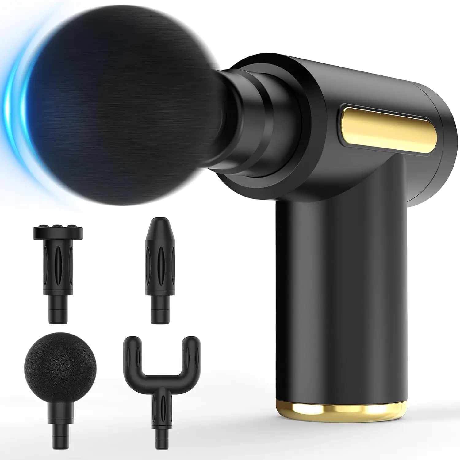 Massage Gun, Small Travel Massage Gun, Massage Gun Deep Tissue,Percussion Handheld Portable Muscle Massager Tool for Full Body Pain Relief, Ideal Gifts for Men, Women(Black)