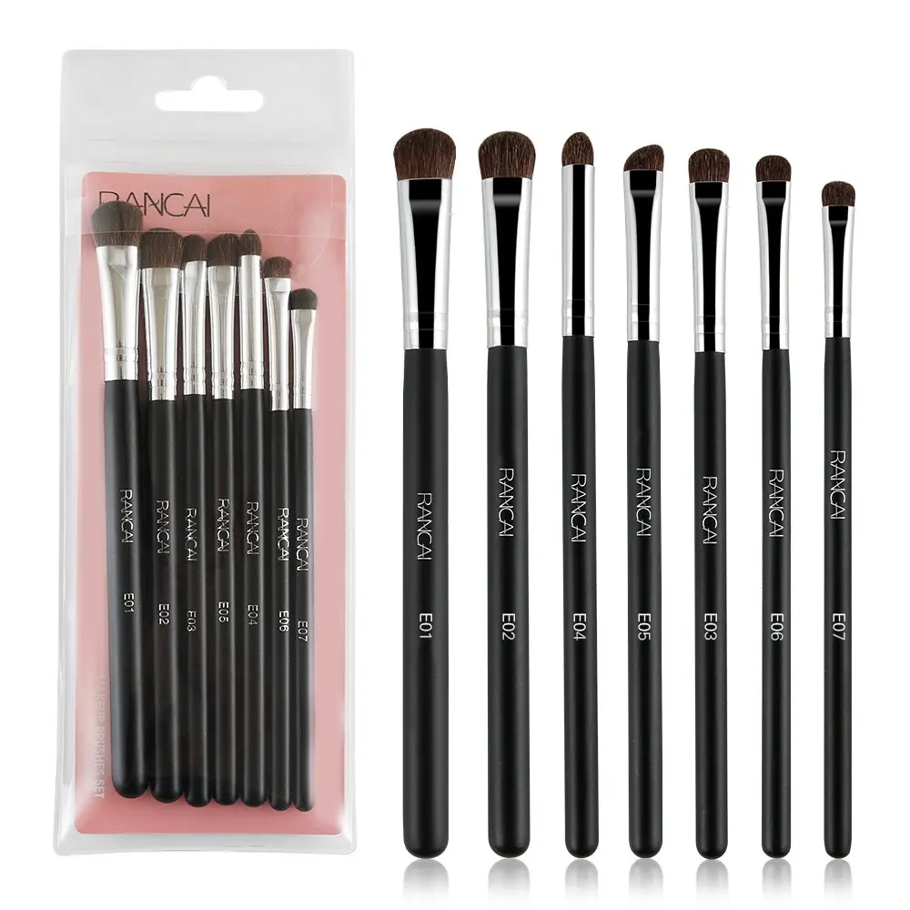 7-Piece Eyeshadow Makeup Brush Set, Soft Bristle Blending Brushes, Professional Mini Eye Brushes, Ideal for Beginners and Travel