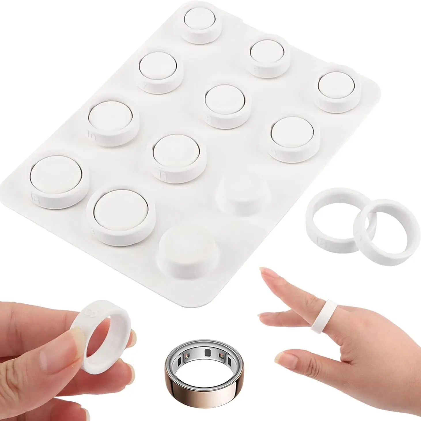 Oura Ring Gen 4 Sizing Kit, Sizes 4-15, Professional Finger Measuring Tool, Measure Finger Size Before Purchase, 1 Pack