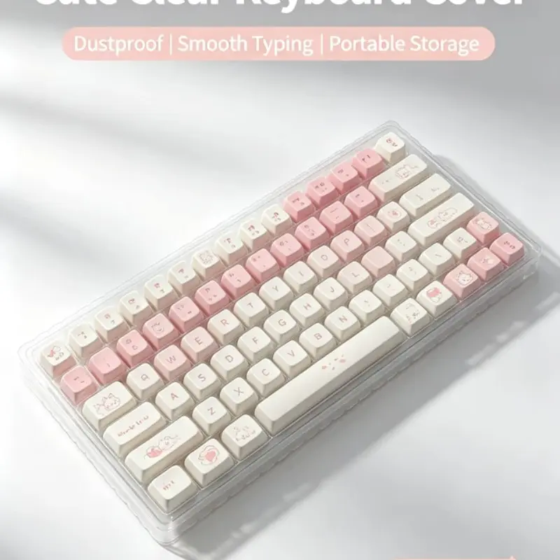 Cute Cartoon Animal Pbt Keycaps Set, Smooth Comfortable Feel, Clear Characters, Portable, Universal Replacement for Mx Axis Mechanical Gaming Keyboard