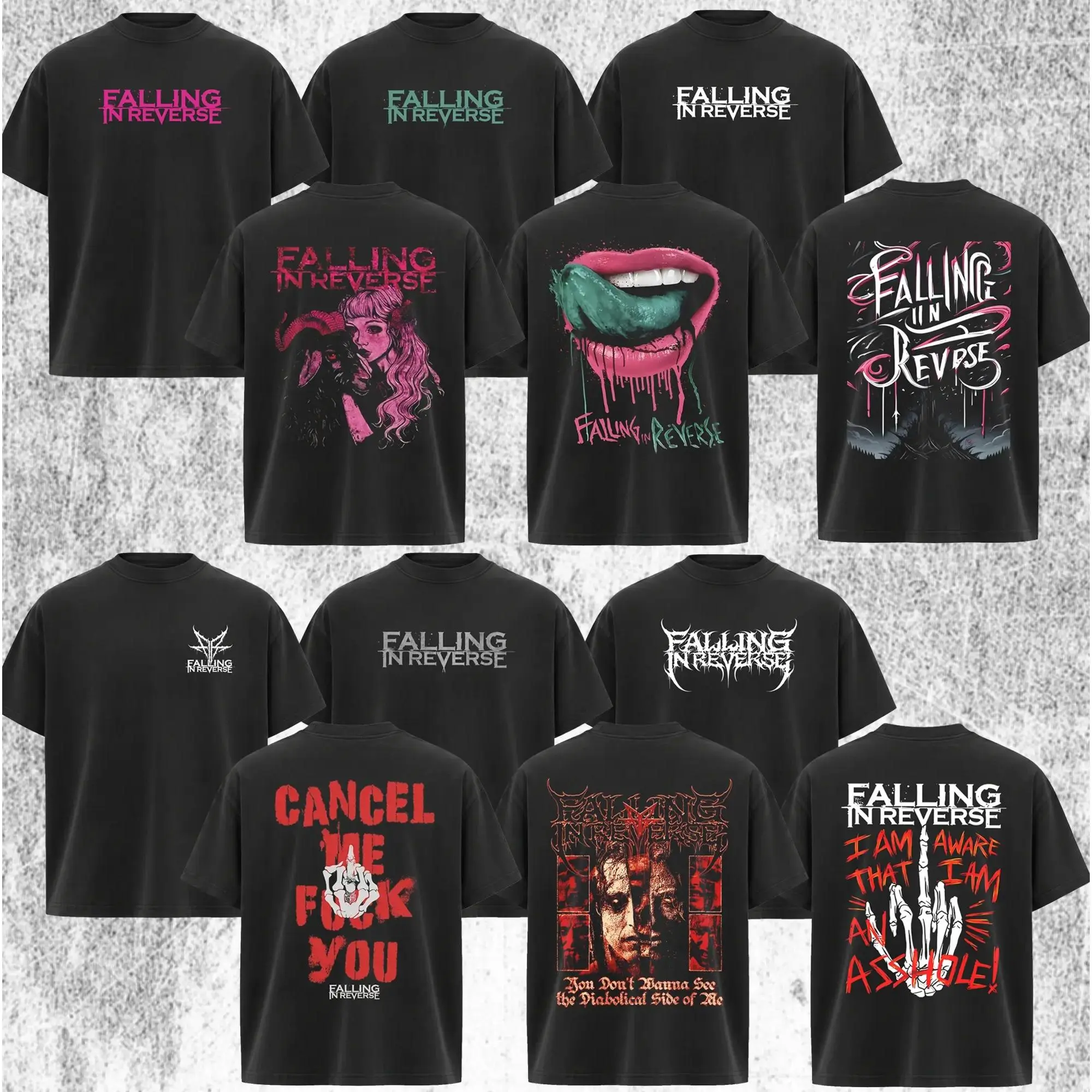 [Collection] Falling In Reverse Band T-Shirt , Classic Falling In Reverse T-shirt , Rock Band Shirt, Retro Music Tee, Rock Music Lover Shirt, Vintage Band Shirts Casual Fabric Fit Top , Top Men's and Women's Clothing