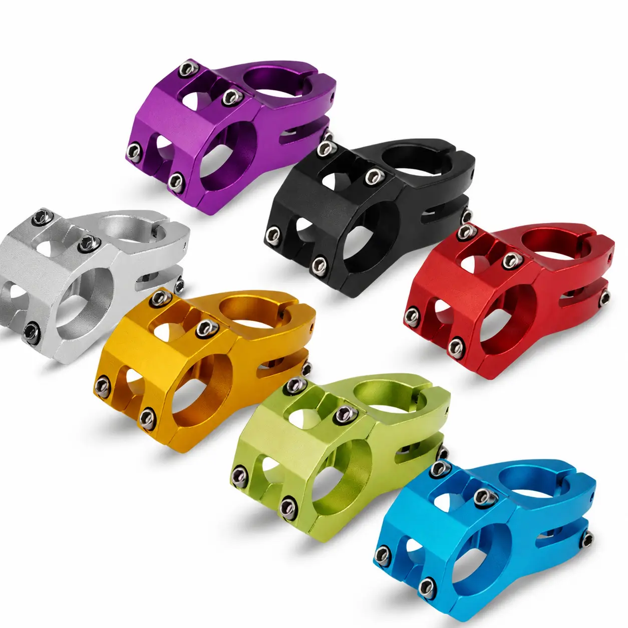 Lightweight Hollow Aluminum Mountain Bike Stem with 31.8 mm Clamp Diameter and 45 mm Reach for Downhill and Trail Riding — Durable, Precision-Machined Cycling Component Compatible with Most Modern Handlebars