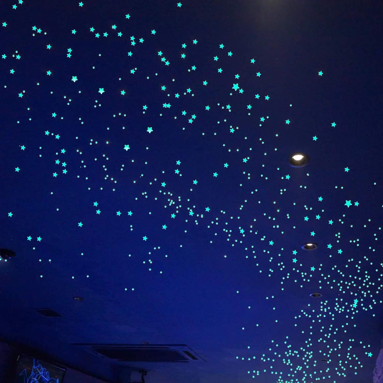 Glow-in-the-Dark Decorative Stickers - 633-Count Realistic 3D Stars, Super Bright Long Length of Glow, Boys' Room Accessories, Bedroom Ceiling Accents, Mobile Phone Accessory Complementary Decor, Perfect Gifts for Boys