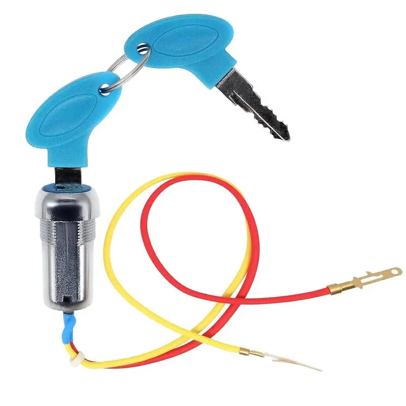 2 Wires Ignition Switch Key Starter Switch with 2 Keys ​ On-Off Fit for Electric Scooter ATV Moped Go Kart Electric Bicycle Throttle Lock,Perfect Replacement Accessories.