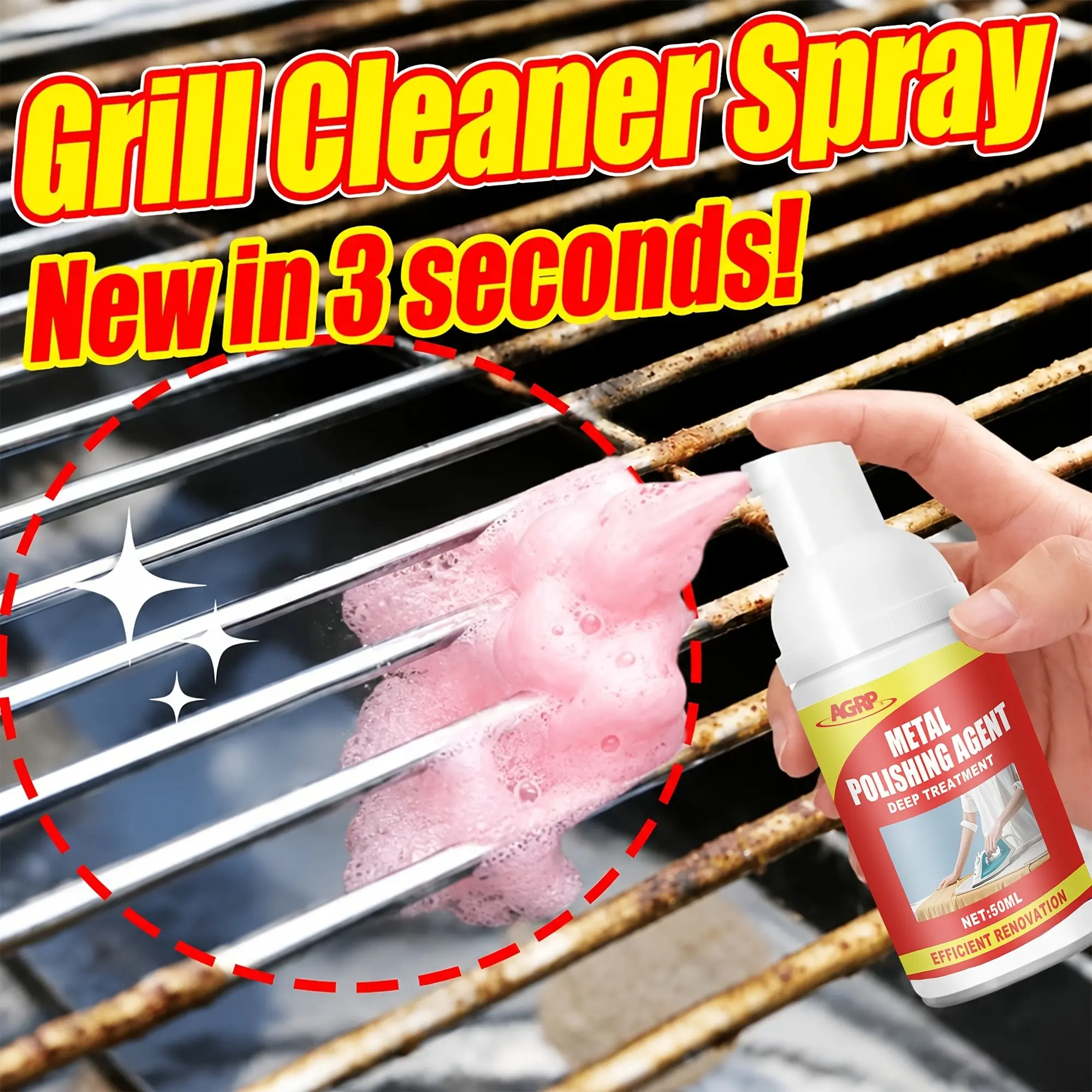 Multi-Functional Kitchen Cleaner, Kitchen Grease Remover, Helps Break Down Oil Stains & Tough Grime, Ideal for Range Hoods, Countertops, Cookware, Sinks, Tiles and More