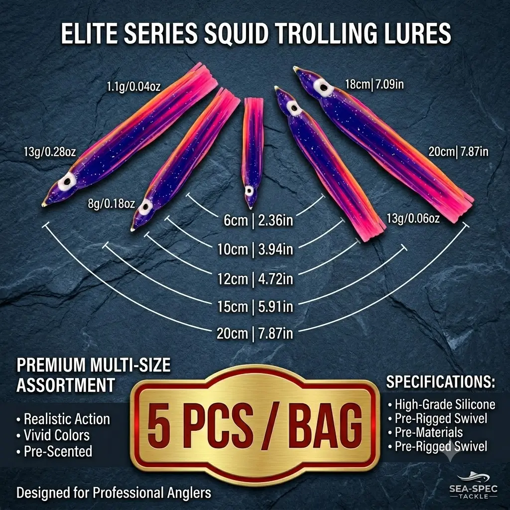 Soft Octopus Lure 12cm 15cm 18cm 20cm, Glow-In-The-Dark PVC Fishing Bait, Tentacle Design, Ideal for Anglers, Durable & Attractive