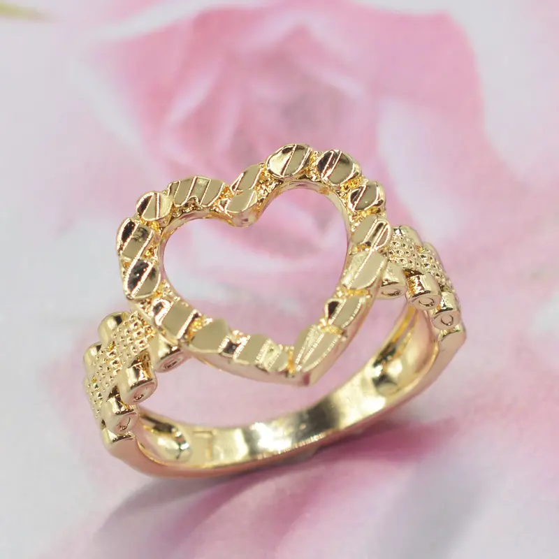 Elegant Geometric Heart Ring for Women, Heart Shaped Fashion Rings, Beautiful Rings, Perfect for Daily Wear, Valentine's Day & Christmas Gift, Ideal for Girlfriend, Family, Friends