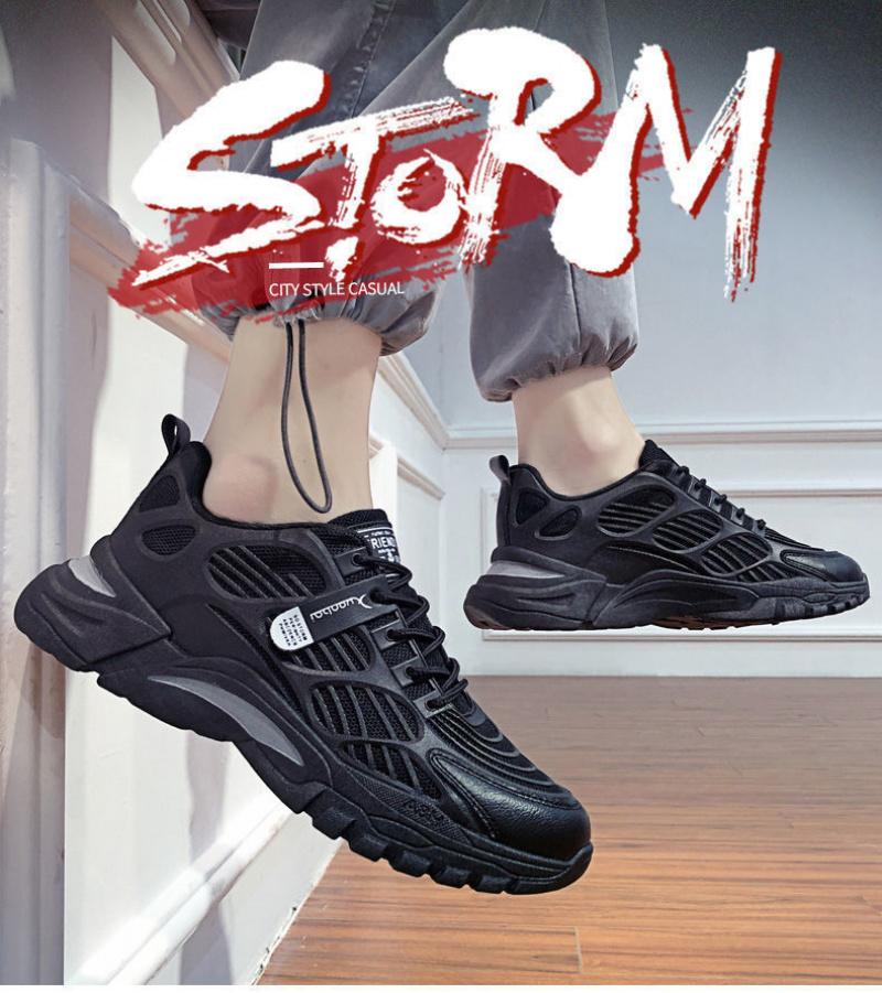 2026 Men's Autumn Shoes: Breathable Flyknit Thick-Soled White Sneakers, Trendy Low-Cut Casual Sports Shoes, Unisex