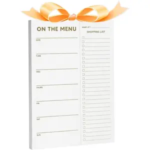 Weekly Meal Planner and Grocery List  Notepad for Bridge, Meal Planning Pad with  Off Shopping List. Plan Weekly Menu  for  or Dinner List for Family (7x10”)