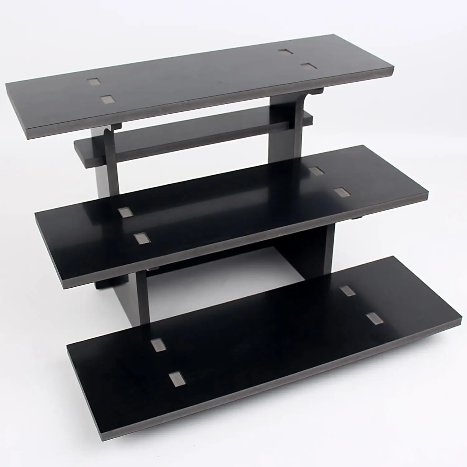 3 Tier Staight Retail Table Display Stands Farmers Market Display Shelf for  & Merchandise, Portable Retail Display Shelves for Retail Stores & Vendors for Cupcake Stand, Craft Shows