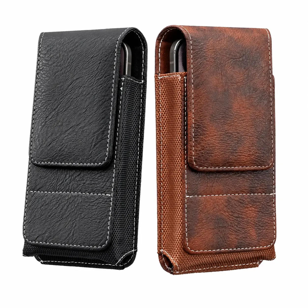 Ergonomic Vertical Waist Pouch for Adults and Seniors — Adjustable Universal Belt-Mounted Phone Carrier with Secure Zip Closure, Lightweight Durable Fabric, Ideal for Walking, Hiking, Travel, and Daily Outdoor Use