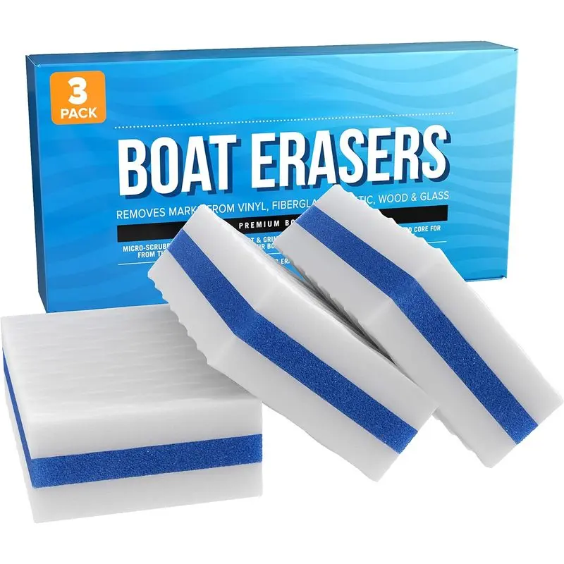 Marine Boating Scrub Sponge - Surface-Safe for Fiberglass Care, Vinyl, Gelcoat, Deck, Hull, Scuff Removal, Water Sports Accessory & Gift
