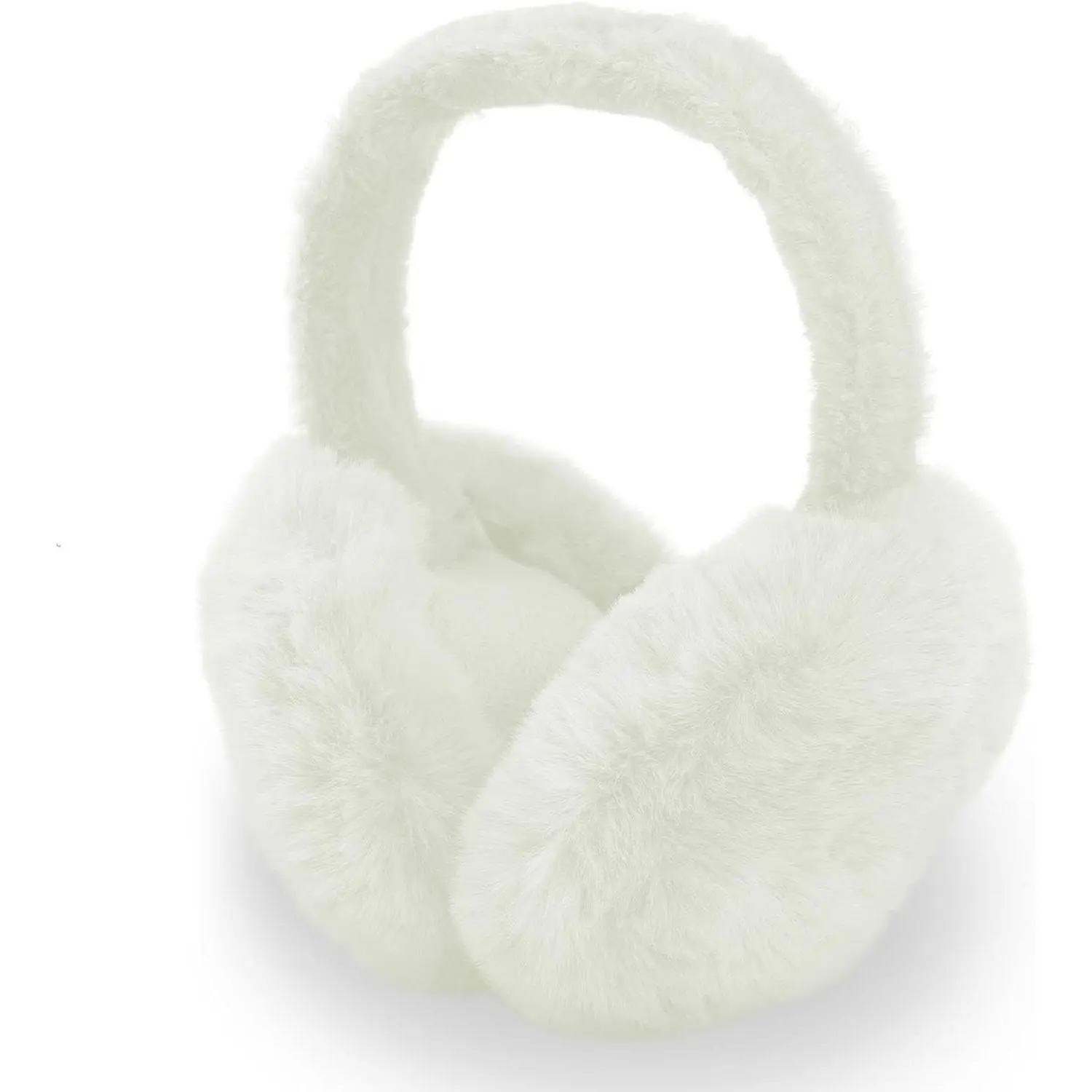 Winter Ear Muffs Women, Faux Fur Winter Girls Fuzzy Earmuffs, Foldable Fluffy Ear Covers, Outdoor Warm Ear Covers