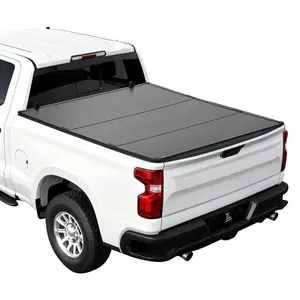 VEVOR Hard Tri - Fold Truck Bed Tonneau Cover, Compatible with 2007 - 2025 Chevy Silverado/GMC Sierra 1500 5.8 ft (69.3 in)ShortBox (NoCarbonProBed), Waterproof Fiberglass Folding Truck Tonneau CoverHoliday gifts