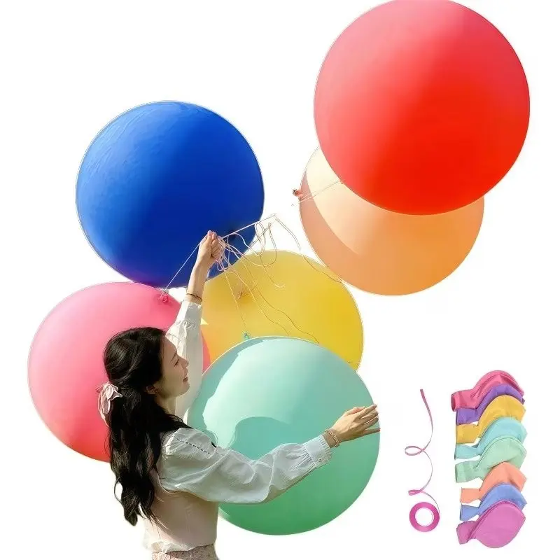 18-Inch Giant Balloons Set of 10, Thick Durable Latex Balloons for Outdoor Parties, Water Games, Weddings, Birthdays, Halloween, Christmas