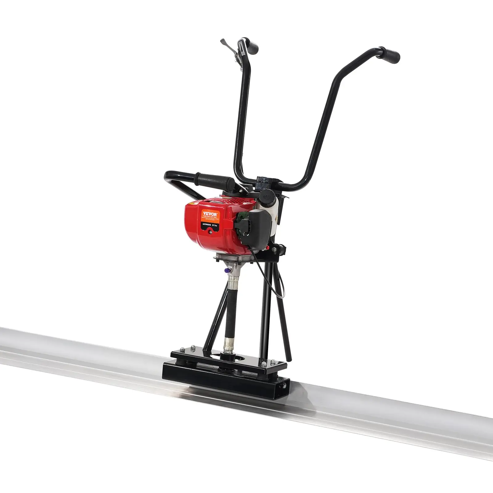 【Summerfinds】VEVOR Gas Concrete Power Screed, 8ft Aluminum Board Straight Edge Bar Set, 4 Stroke Cement Finishing Vibrating Motor with Height Adjustable Handles, High Efficient Concrete Tools 6500RPM