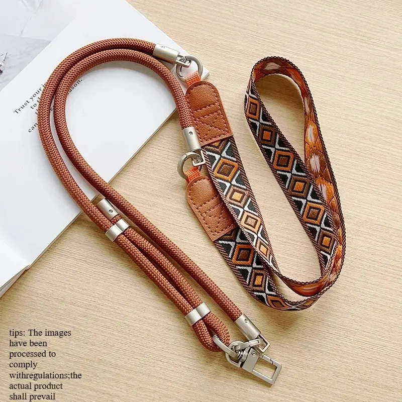 Retro Adjustable Lanyard 130CM Crossbody Neck Cord Wrist Strap All Phone Case Chain Ethnic Style Anti Loss Outdoor Travel Rope