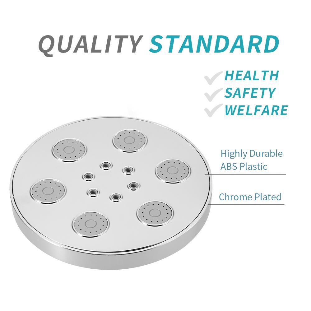 Rainfall Shower Head, High-pressure Round Top Spray for Ultimate Bathing Experience, Durable Plastic Essential Bathroom Upgrade, Perfect Gift Idea, Showerhead, Shower Water Equipment