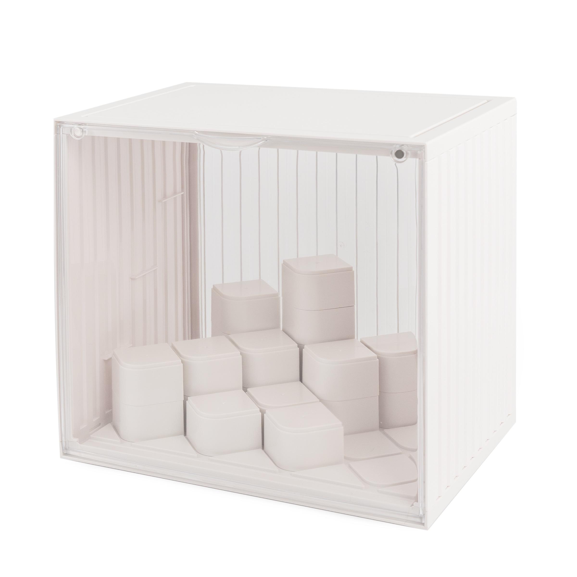 Plush Keychain Large Display and Storage Case, Dustproof & Moisture-Resistant, 20 Building Block DIY Modules, Customizable Stackable Combos, Ideal for Labubu, Skullpanda, DIMOO, HIRONO, MOLLY Collectors, Cute Soft Keychains, Keychain Series Figures