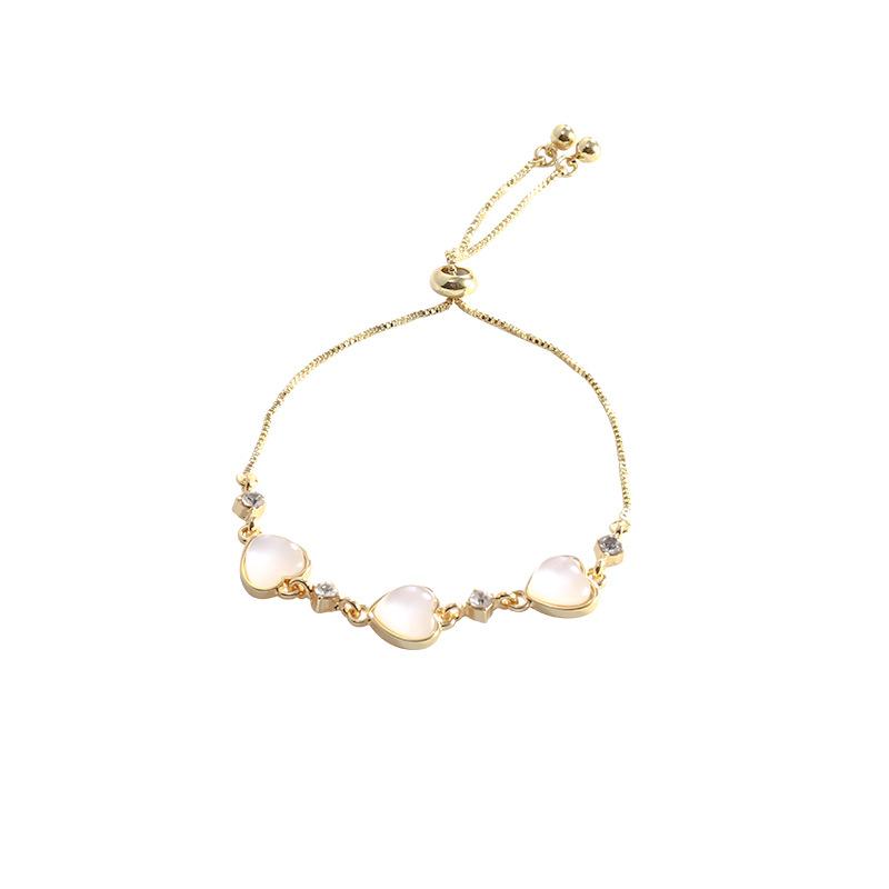 Exquisite Opal Tulip Zircon Bracelet for Women Fashionable Personalized Daily Accessory Party Jewelry Birthday Anniversary Gifts