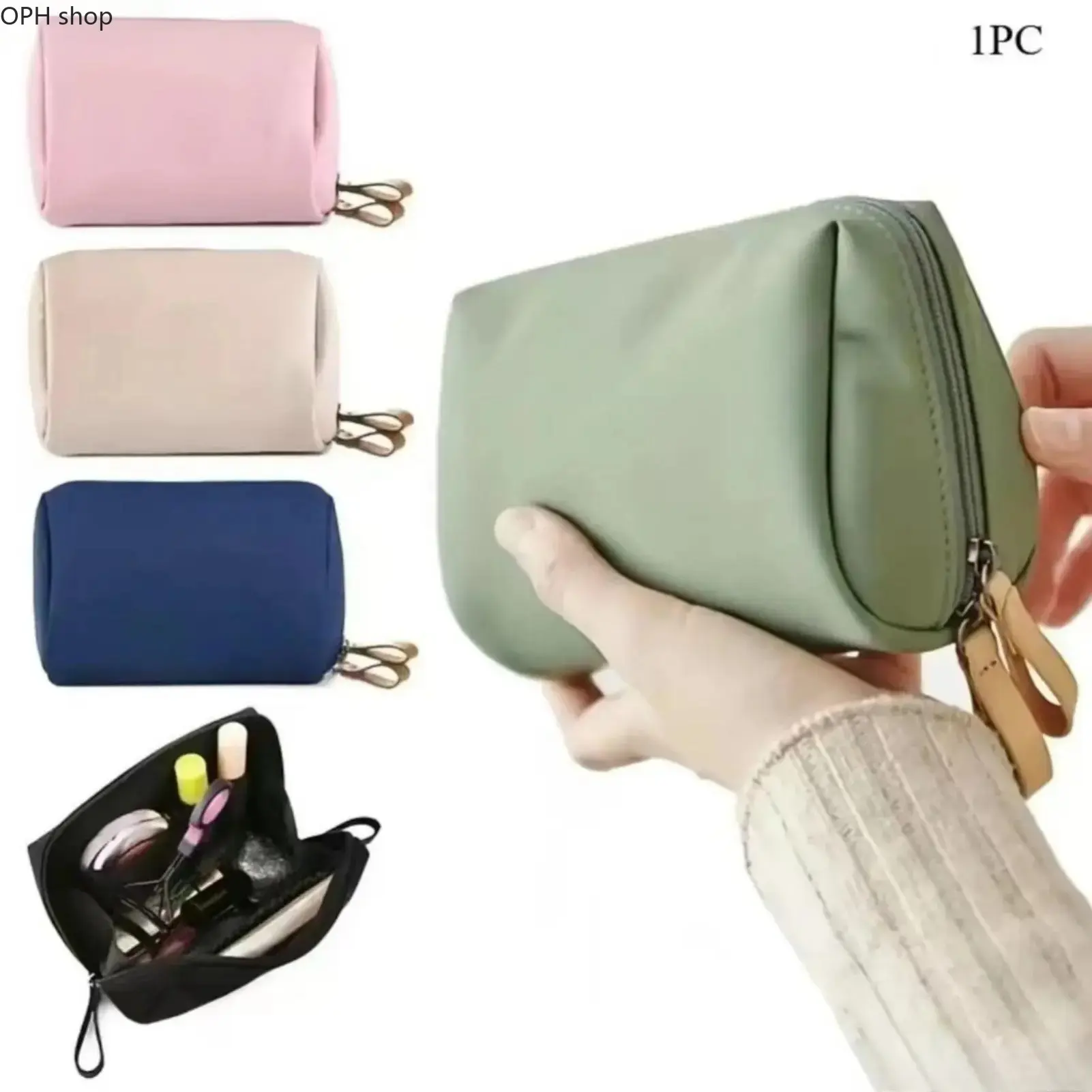 Korean Style Mini Makeup Bag Compact Portable Cosmetic Pouch Lightweight Travel Organizer For Lipstick Essentials Daily Purse Summer, Foldable, Travel Ready