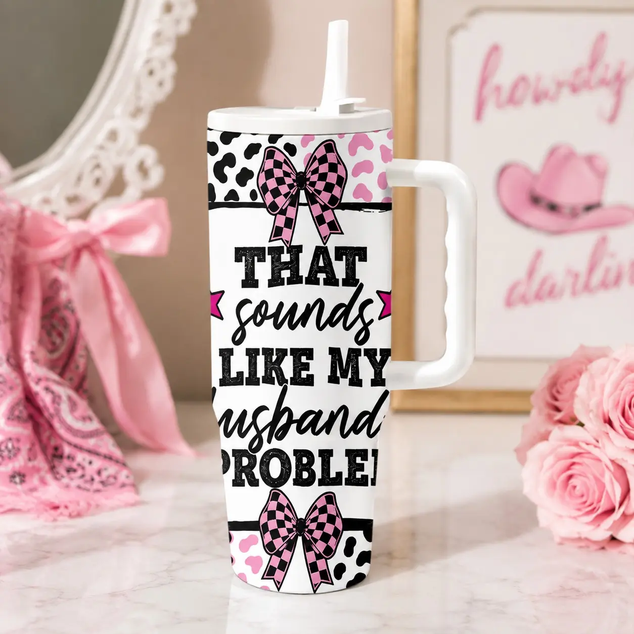40oz Stainless Steel Thermos Cup with Straw, Customizable Insulated Mug, Insulated Water Bottles for Hot and Cold Drinks, Perfect for DIY Gifts and Personalized Presents，For Husband