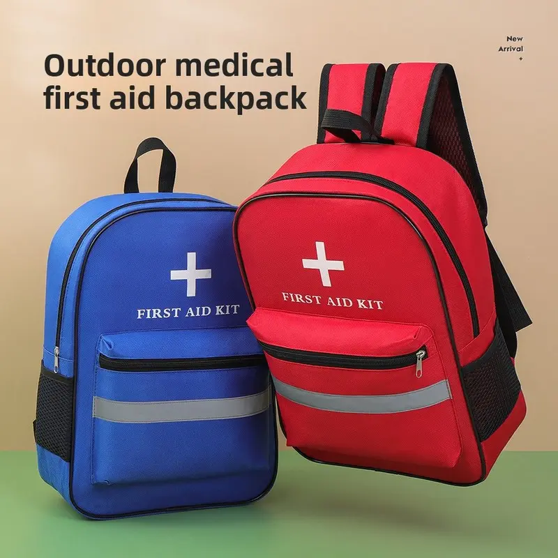 Large Capacity Portable First Aid Backpack, Multifunctional Outdoor Travel Medical Bag, Disaster Prevention & Emergency Rescue Medical Backpack, Emergency Relief Bag