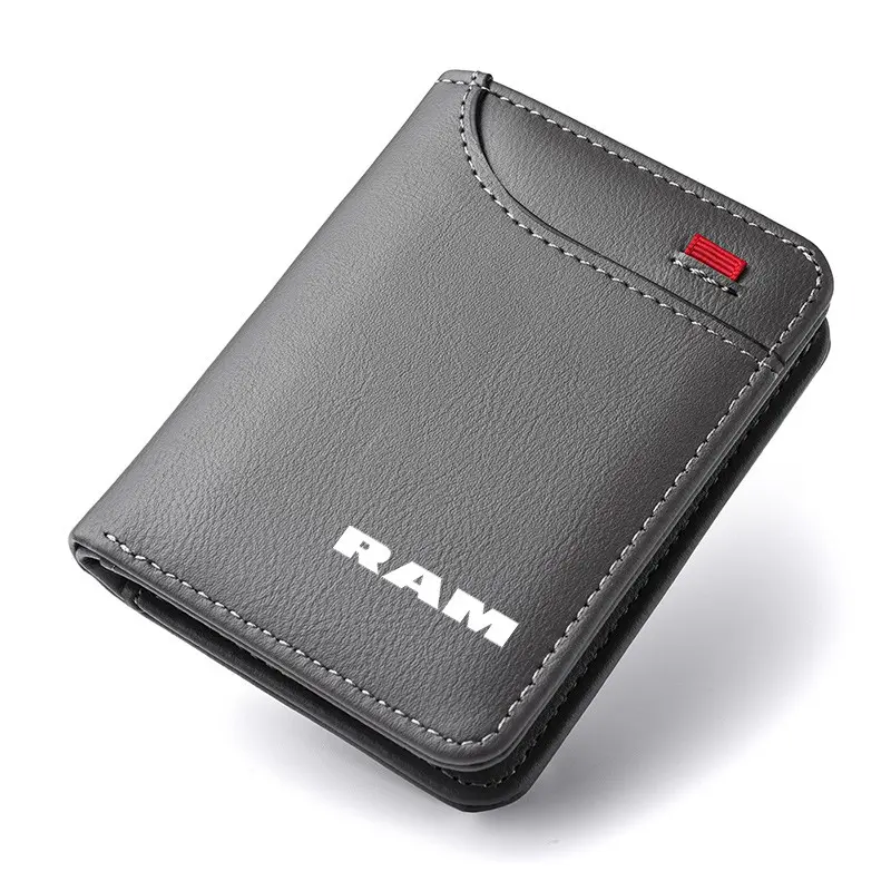 Dodge RAM Challenger Charger Journey Durango Srt Dart Avenger Car Emblems, Soft Leather Mini Credit Card Purse, Portable Small Wallet